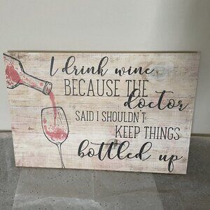 Sincere Surroundings Rustic Bottled Up, White Sign